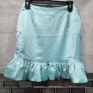 naked wardrobe Aqua Ruffle-Hem Mini Skirt